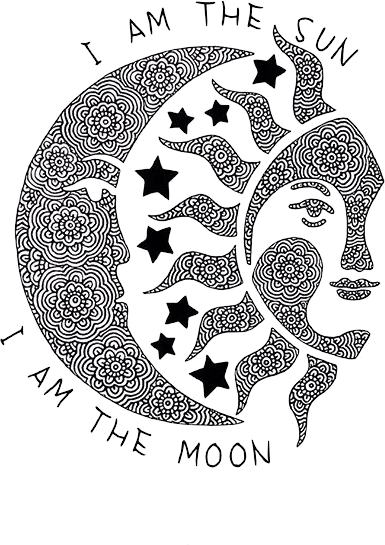 Mandalas Sol E Lua (385x545), Png Download