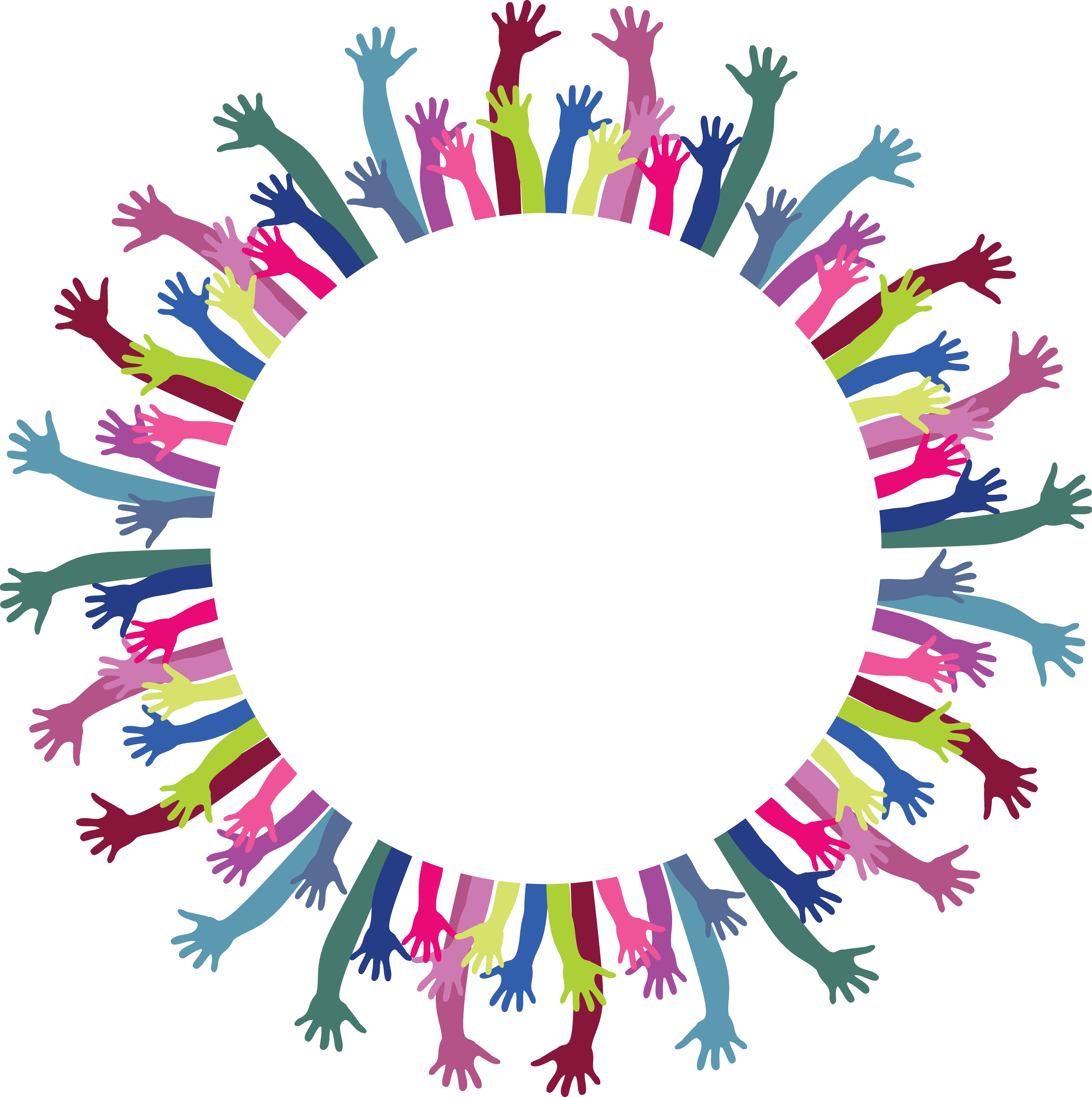 Free Clipart Of A Frame Of Hands - Png Clipart Hands Png (4000x4017), Png Download