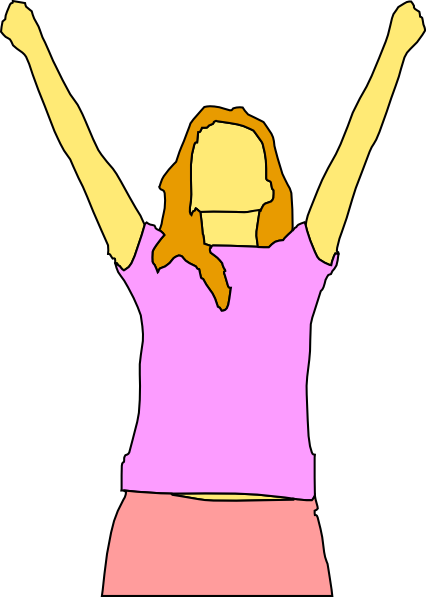Raising Hand Clipart Free Clip Art Images Qporvi Clipart - Person Raising Hands Clipart (426x597), Png Download