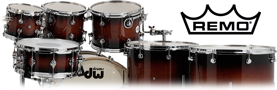 Dw Design Series™ Standard Heads - Remo 10 Inch Practice Pad Head (896x318), Png Download