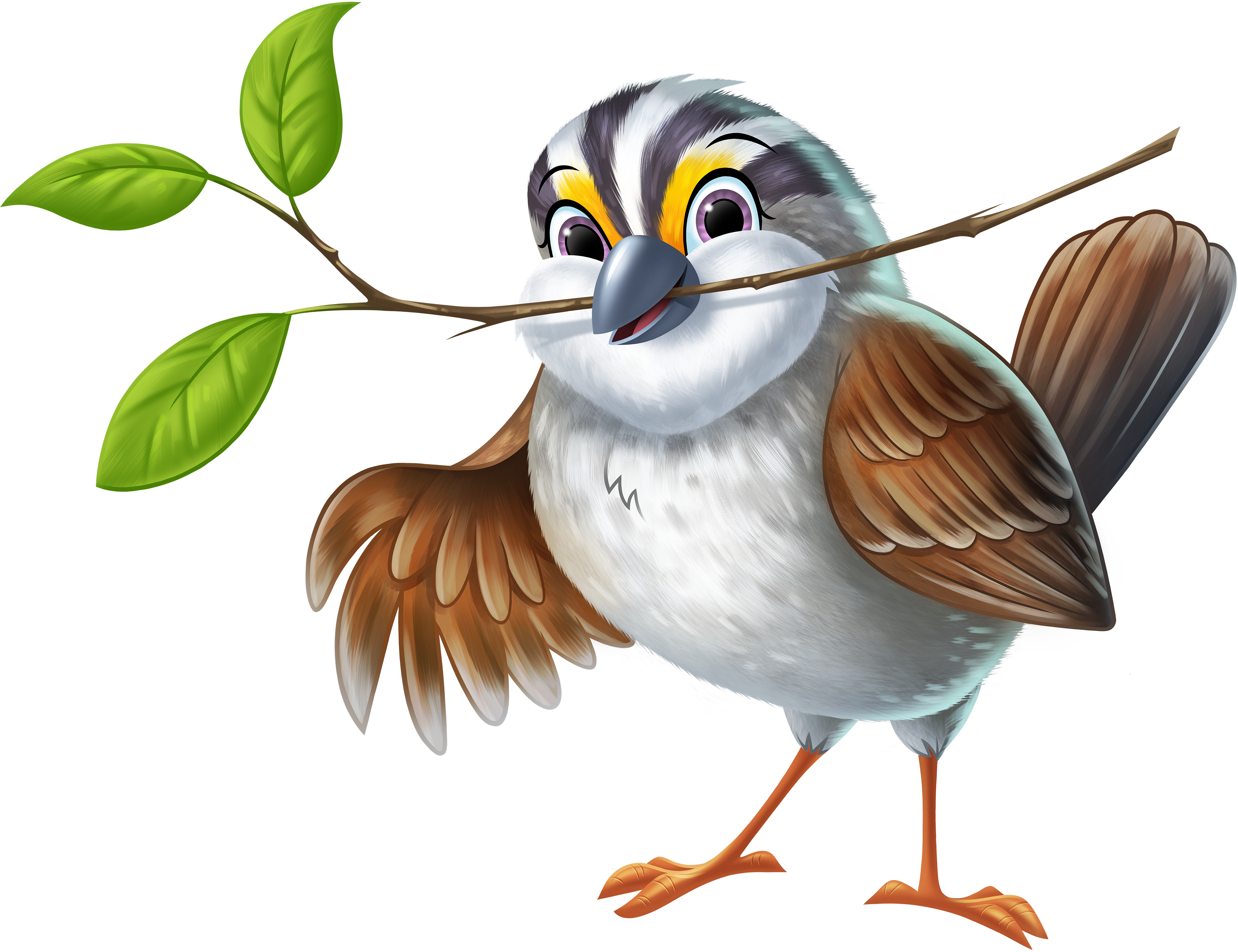 Flutter The Sparrow - Time Lab Vbs Animals (3600x2770), Png Download