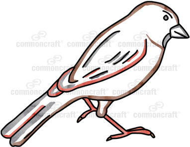 Sparrow Bird - Bird (400x400), Png Download