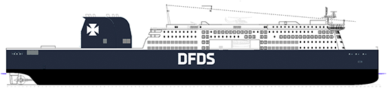 Has Signed A Contract With Chinese Guangzhou Shipyard - New Ships Dfds (609x350), Png Download