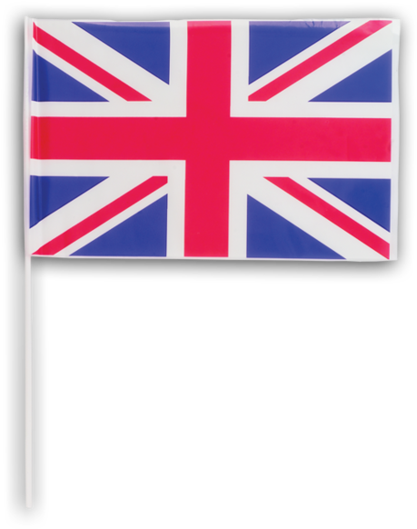 Handheld Waving Union Jack Plastic Flag - Union Jack Flag Transparent (600x600), Png Download