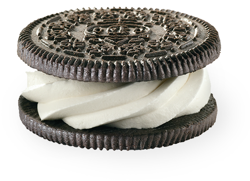 Oreo Ice Cream Sandwich - Oreo Cookies And Cream Drawing (600x600), Png Download