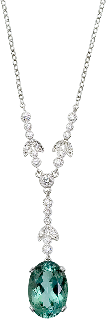 Source - Www - Fusarojewelry - Com - Report - Gold - Tourmaline Necklace (700x700), Png Download
