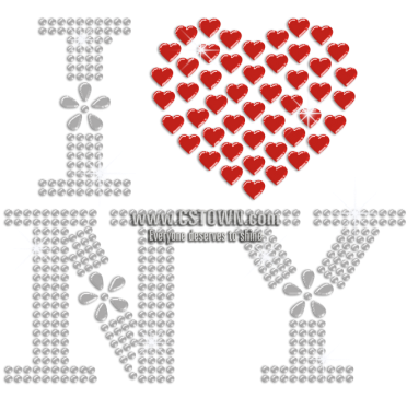Fashionable I Love Ny Iron-on Rhinestone Transfer - Logo Indra (450x450), Png Download