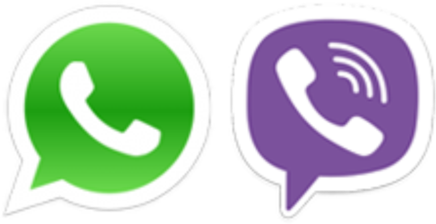 Journey Baku Messagers - Whatsapp Viber Logo Png (974x511), Png Download