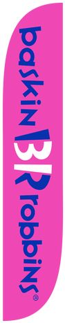 Baskin Robbins Feather Flag Pink - Baskin Robbins Feather Flag (391x521), Png Download