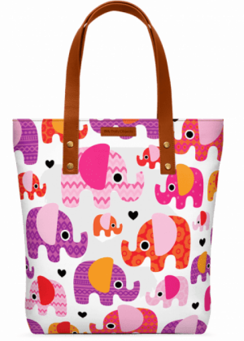Pink Aztec Elephant Classic Tote Bag - Tote Bag (300x420), Png Download