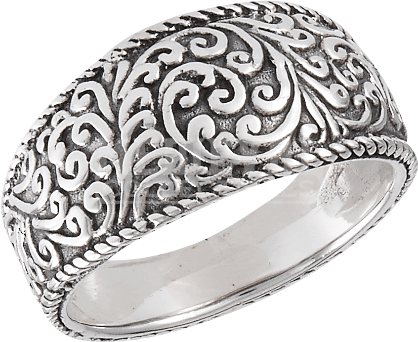 Sterling Silver Classic Scrollwork Ring - "sterling Silver Classic Scrollwork Ring" (845x845), Png Download
