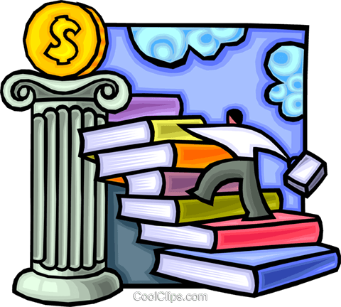 Man Climbing Stairs Of Books Royalty Free Vector Clip - Eight Pillars Of Prosperity [book] (480x432), Png Download