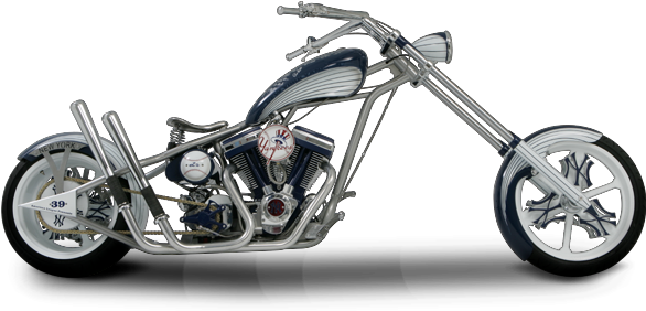 This Bike Was Made For The Entire Baseball Team - Orange County Choppers Yankee Bike (600x332), Png Download