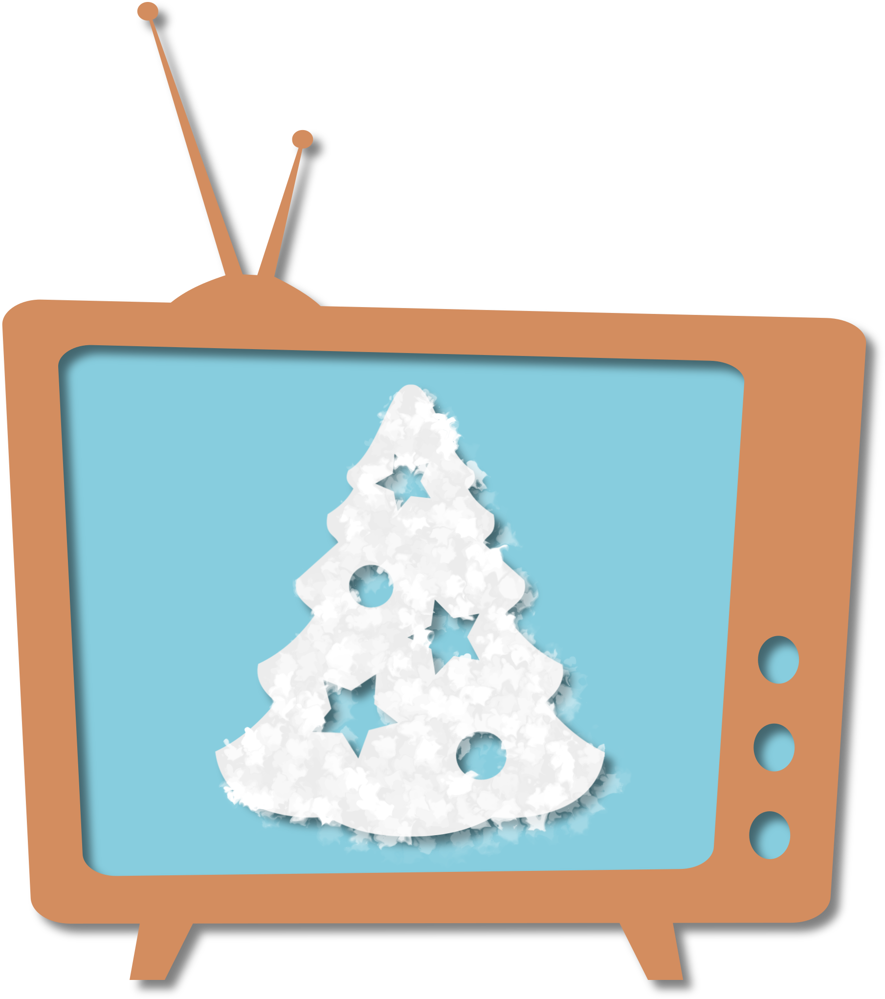 This Free Icons Png Design Of Christmas Tv (2120x2400), Png Download
