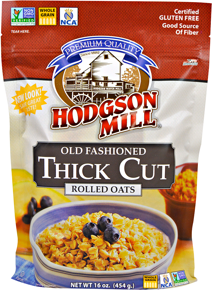 Gluten Free Thick Cut Rolled Oats - Hodgson Mill Flour, Rye - 5 Lb Bag (1000x1000), Png Download