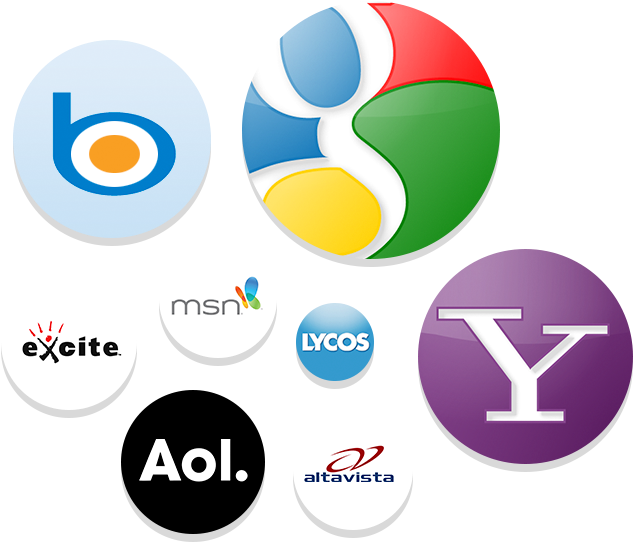 Submit Your Site To A Huge Network Of Search Engines - Search Engines (820x574), Png Download