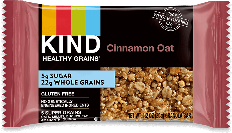 Cinnamon Oat - Kind Bar Vanilla Blueberry Nutrition Label (1334x564), Png Download