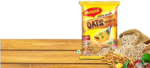 Maggi Oats Noodles - Augason Farms Emergency Food Quick Rolled Oats Pail (499x247), Png Download
