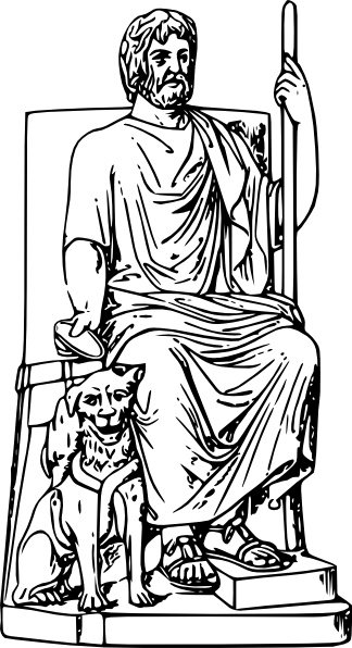 Drawing Greek Mythology 64 - Hades Greek God Transparent (324x596), Png Download