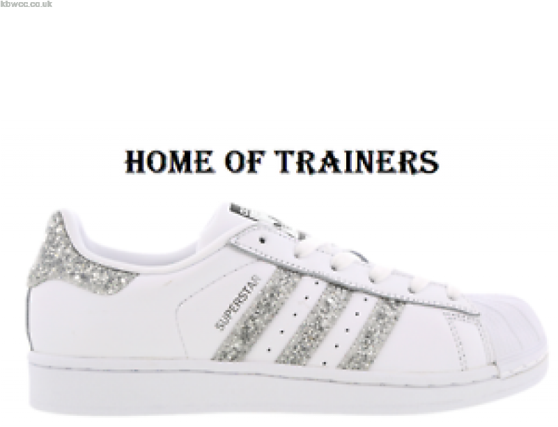 Reduction Womens Trainers Adidas Superstar Glitter - Adidas Superstar Glitter Argento (800x785), Png Download