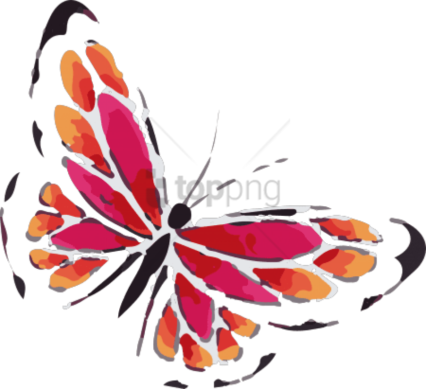 Flying Butterfly Png - Butterflies Tattoo No Background (400x400), Png Download