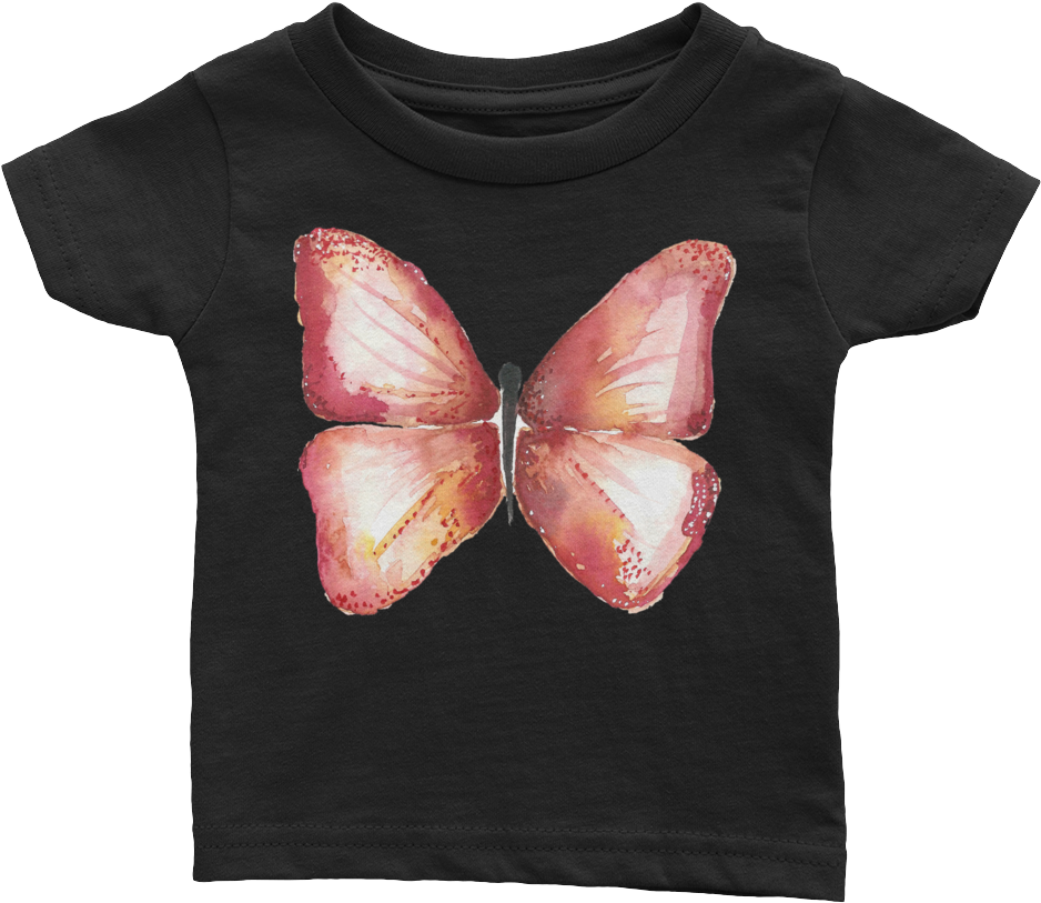 Red Butterfly Infant Tee - Infant (1000x1000), Png Download