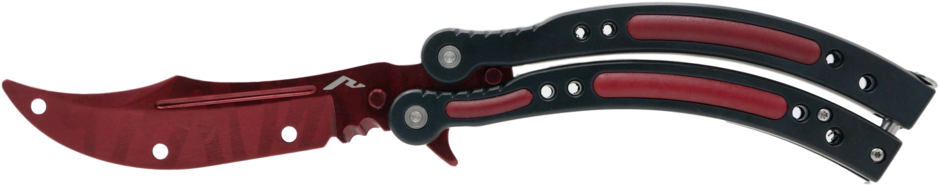 Slaughter Red Butterfly Trainer - Blue Butterfly Knife Png (1060x703), Png Download