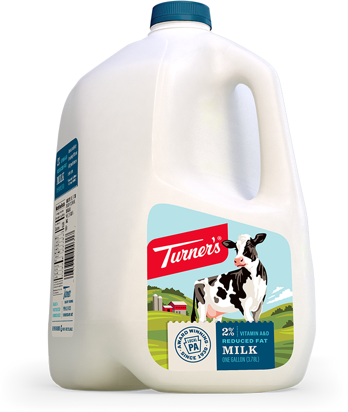 Turners 2% Gallon (800x900), Png Download