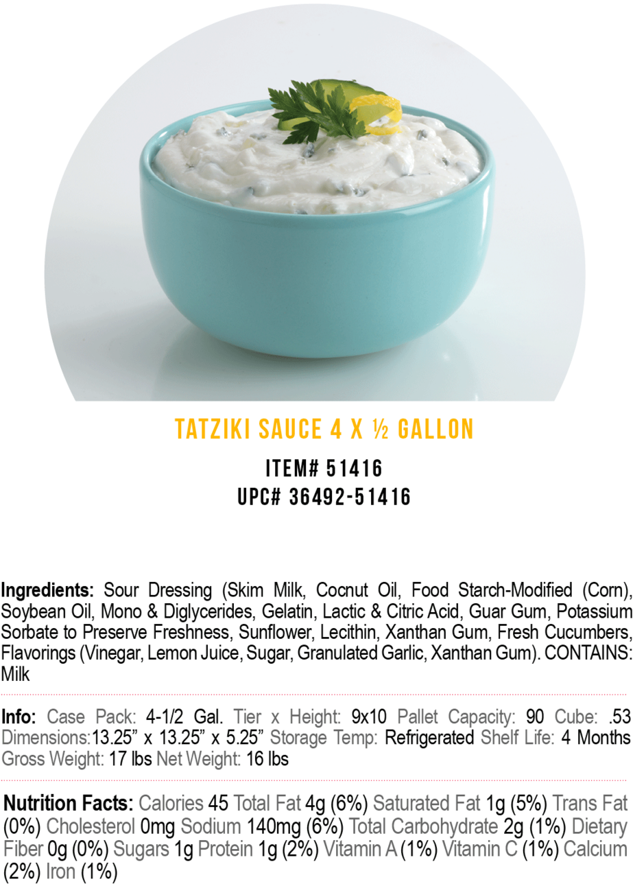 Corfu Tatziki Half Gallon - Gruel (1000x1499), Png Download