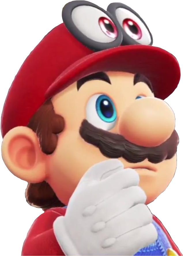 I Made A Transparent Image Of Mario Thinking For Your - Super Mario Odyssey Bowser's Kingdom Power Moons (915x1007), Png Download
