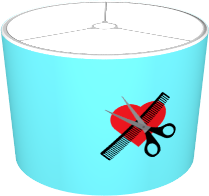 Scissors & Comb & Heart - Circle (674x516), Png Download