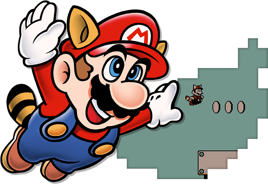 Cape Mario - Adventure Of Super Mario Bros 3 Cover (940x700), Png Download