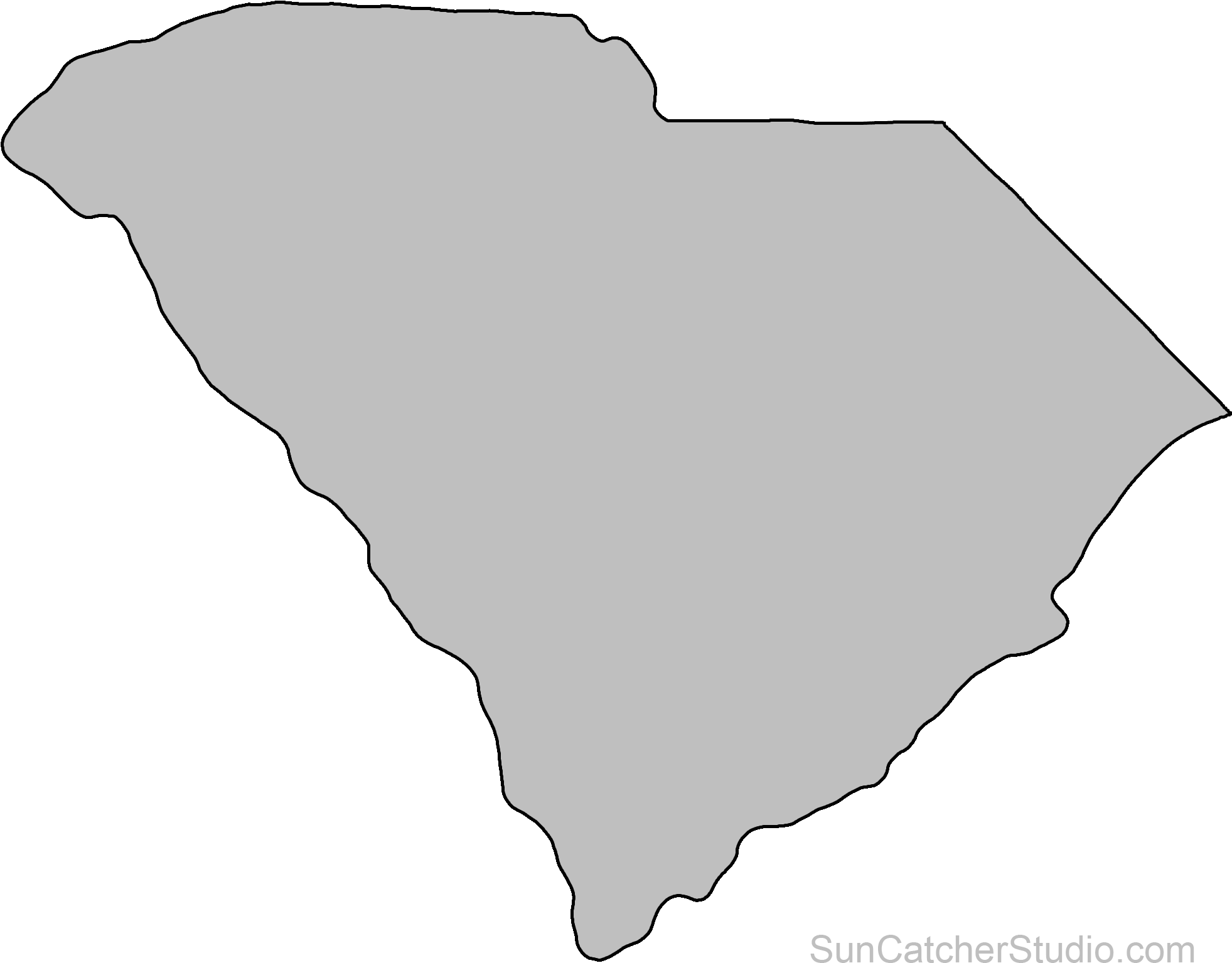 South Carolina Outline Pattern 2,000×1,624 Pixels - South Carolina State Outline (2000x1624), Png Download