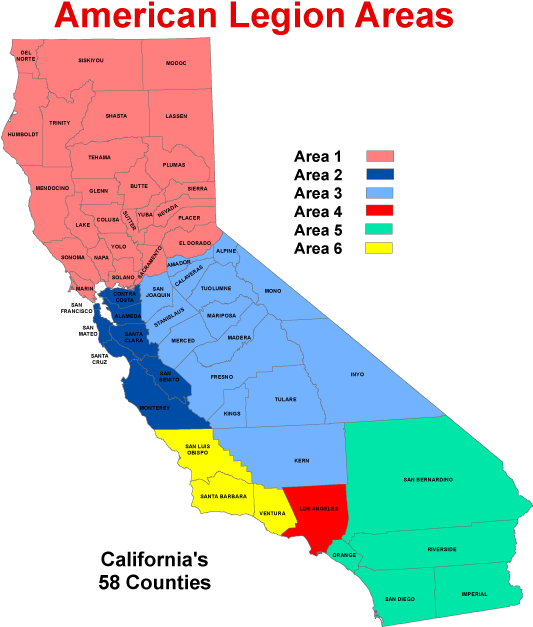 American Legion Riders Areas & Counties - U.s. County (534x645), Png Download