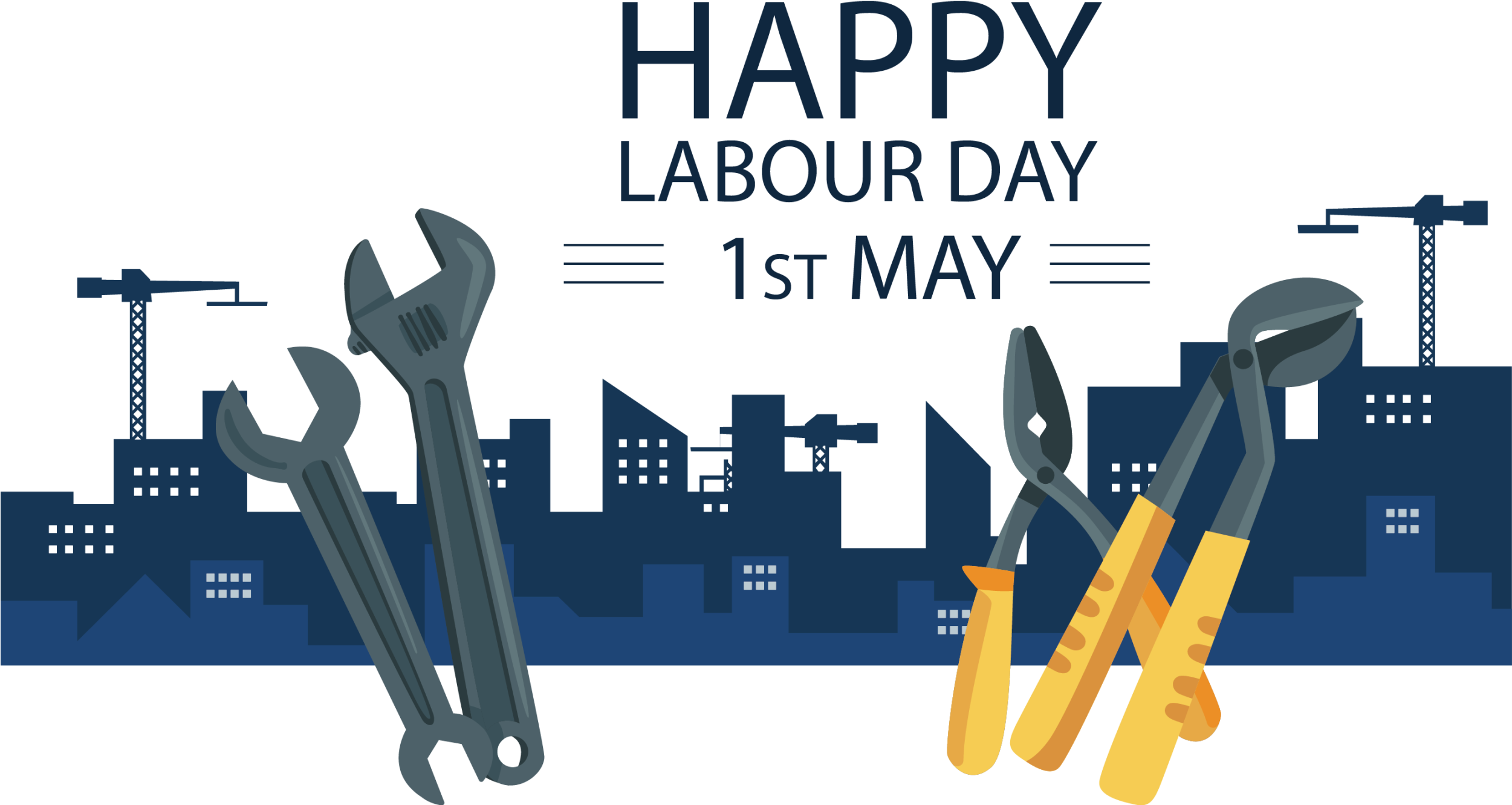 Simple Pliers Tools Class Holiday Elements - Feeling Happy Note Cards (2500x1374), Png Download