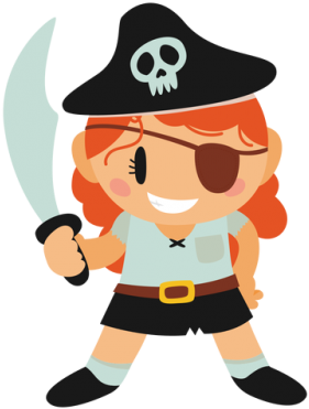 Pirate Halloween Costume Cartoon Transparent Png Png - Halloween Costume Cartoon Png (400x400), Png Download
