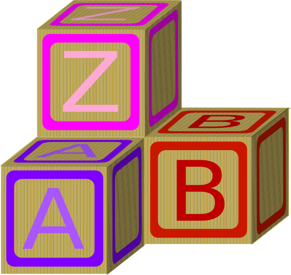 Baby Blocks Abc 2 Clip Art At Clker - Blocks Clipart Png (600x566), Png Download
