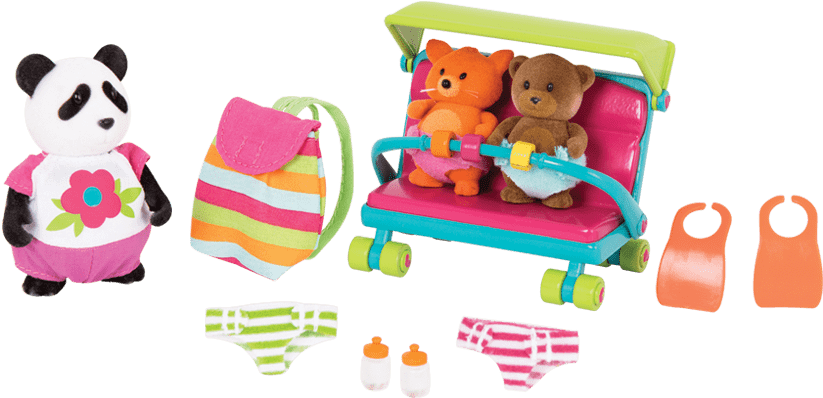 Baby Sittertm Set - Li'l Woodzeez Babysitter Mini Playset With Liv Skyhopper (900x660), Png Download