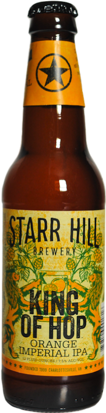 Orange King Of Hop - Starr Hill Brewery (274x825), Png Download
