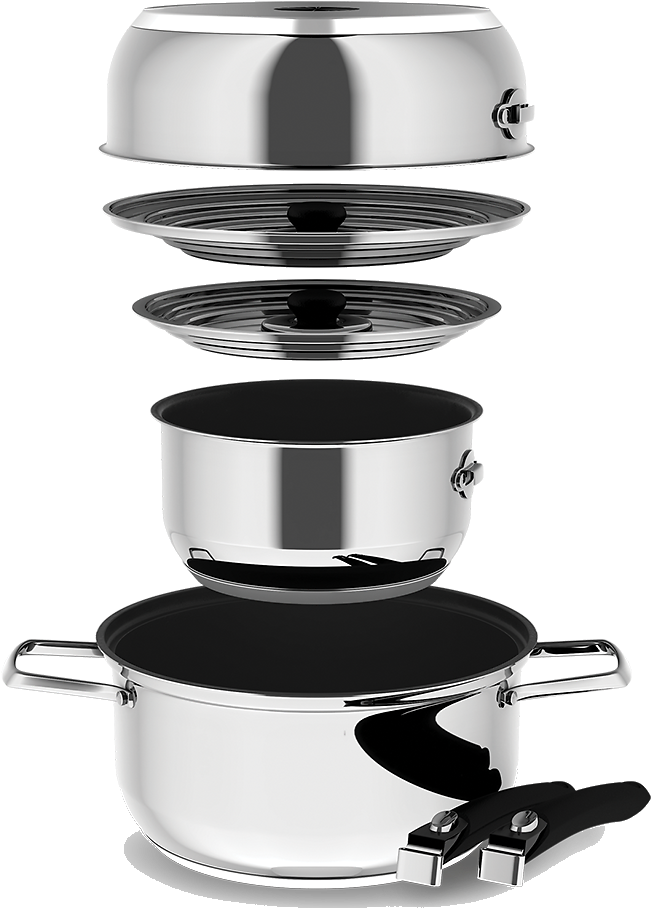 Stackable Pots & Pans 8 Count - Furrion, Llc (1000x1000), Png Download