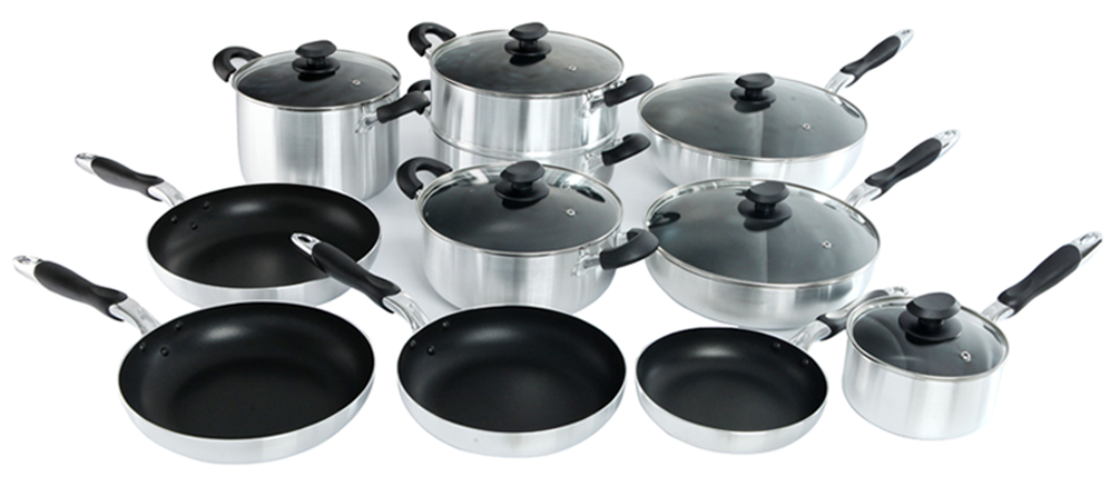 Collection Of Induction Cookware From Frying Pans, - Sauté Pan (1006x447), Png Download