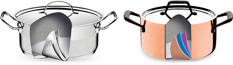 Pot Handles Vary From Bakelite To Silicone Coated Or - Stainless Steel Tramontina (816x256), Png Download