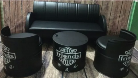 Barrel Sofa New In, Industrial Collection - Sofia (458x458), Png Download