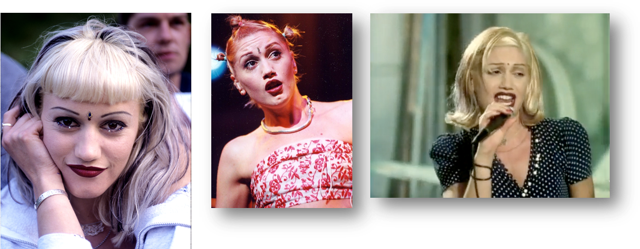 1996/ - Gwen Stefani Polka Dot Dress (1253x492), Png Download