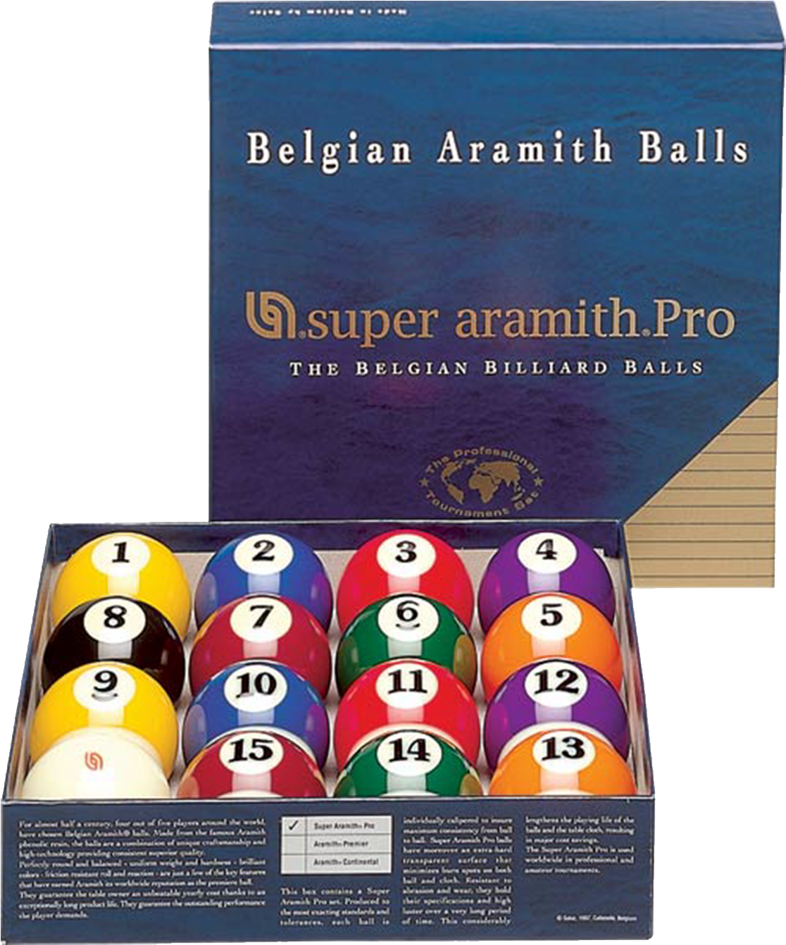 Aramith Super Pro Pool Ball - Super Aramith Pro Cup Pool Balls (2400x2400), Png Download