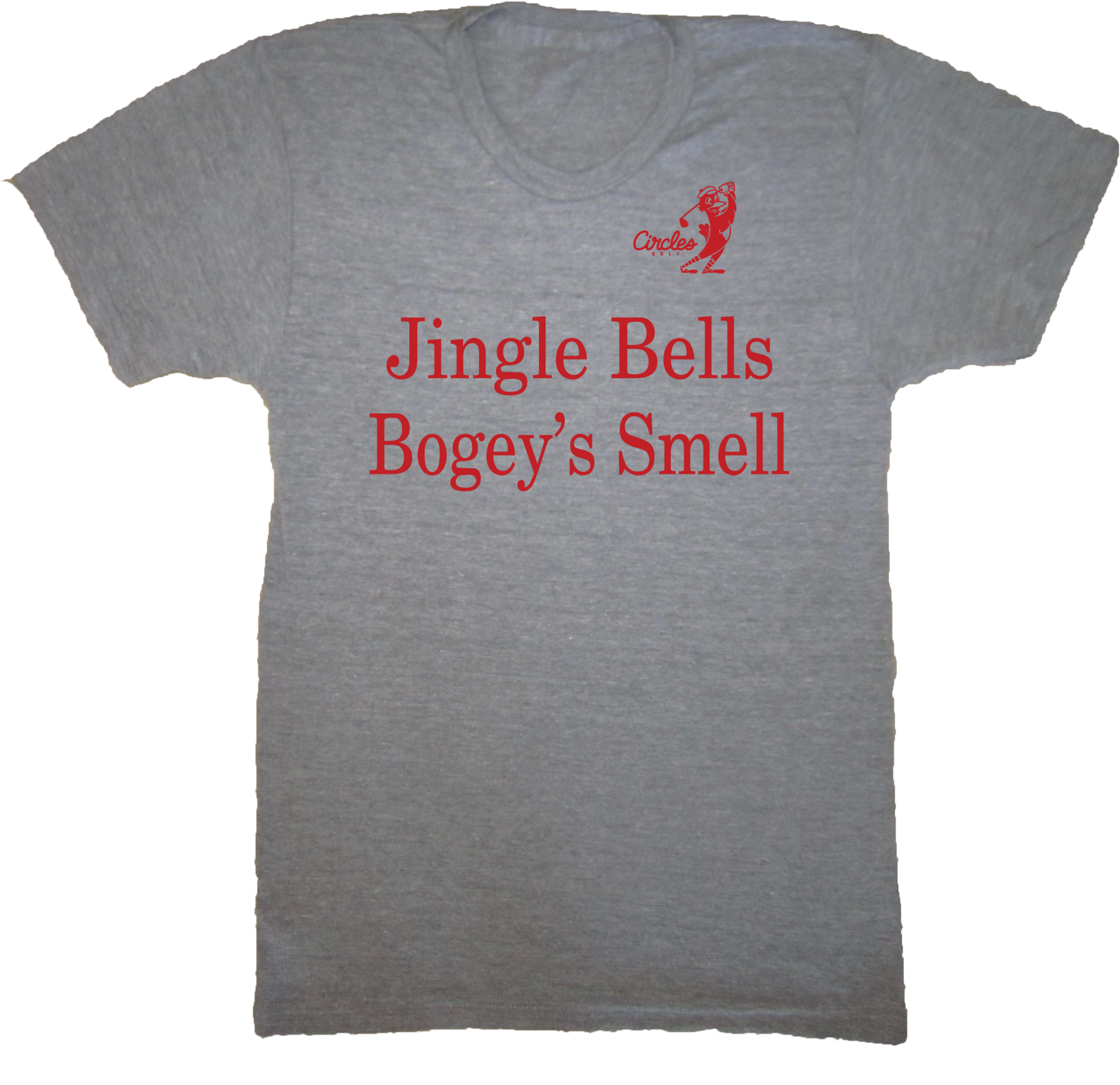 Jingle Bells Bogey's Smell Christmas Golf T-shirt - Tee (1800x1800), Png Download