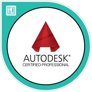 Autocad 2015 Certified Professional - Autodesk Certificate Civil 3d (352x352), Png Download