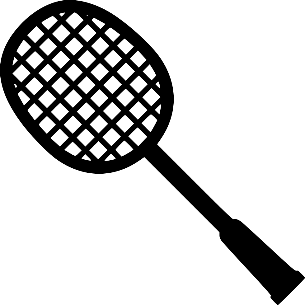 Png File Svg - Badminton Racket Black White (980x980), Png Download