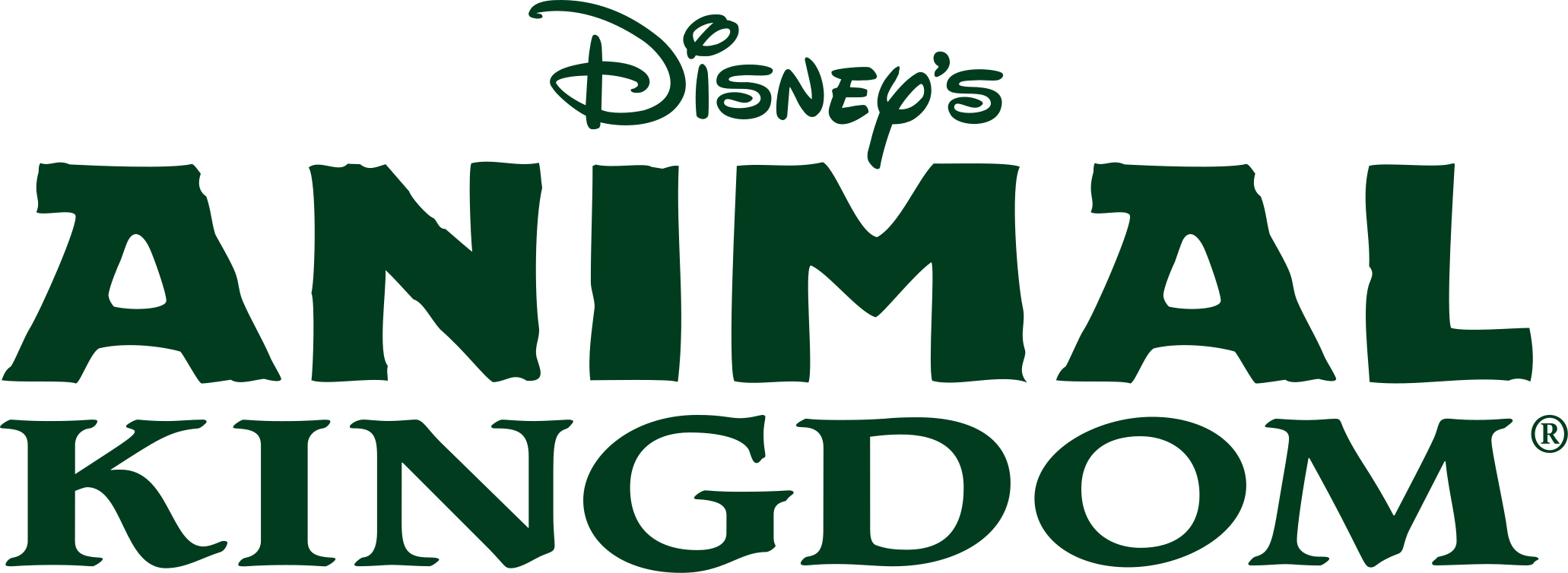 Disney's Animal Kingdom Wordmark - Disney World Animal Kingdom Logo (2062x754), Png Download