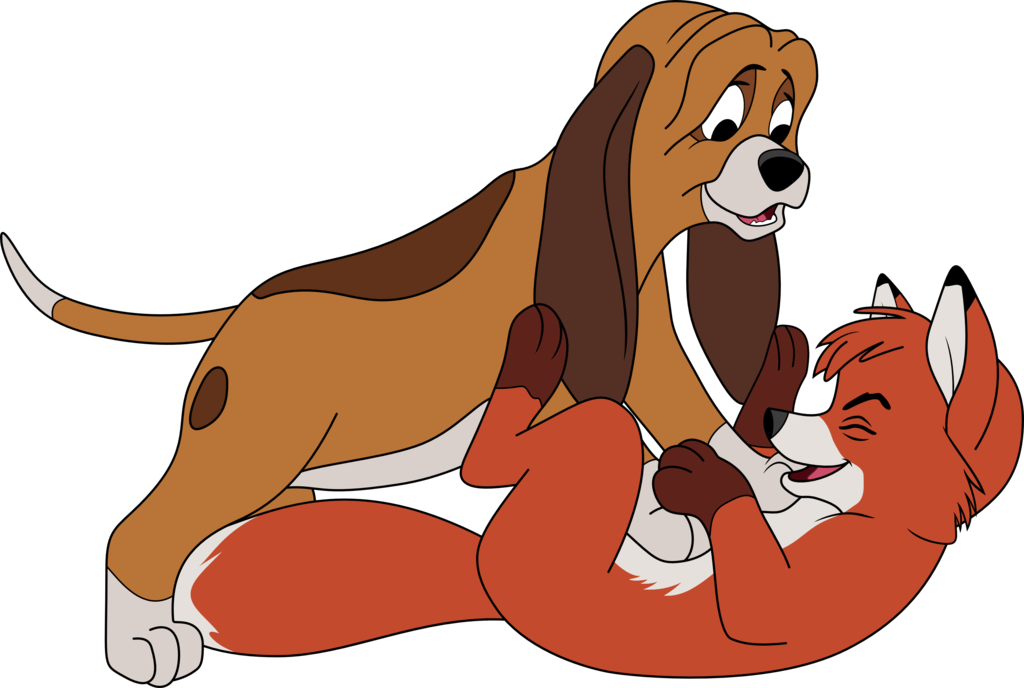 The Fox And The Hound By Jackspade2012-d6xbsol - Fox And The Hound Sticker (1024x688), Png Download